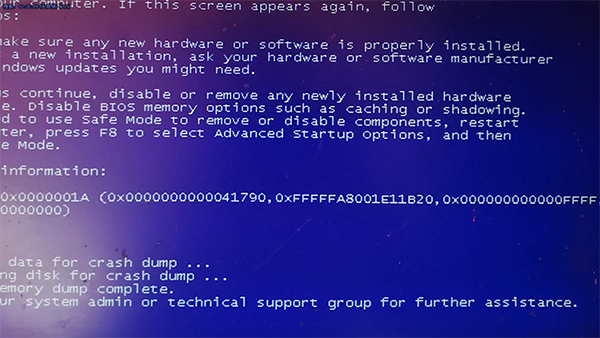 电脑蓝屏死机
