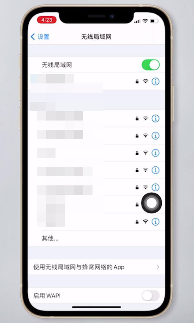 查找iphone无法连接网络