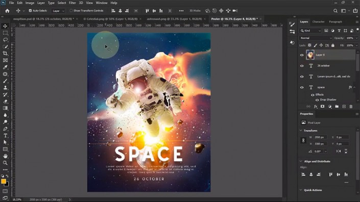 PS制作一张宇宙探险风格的科幻海报(17)