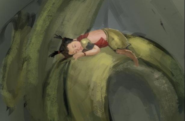 PS鼠绘海底酣睡的小女孩(3)