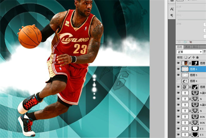 ps设计NBA篮球运动宣传海报(44)
