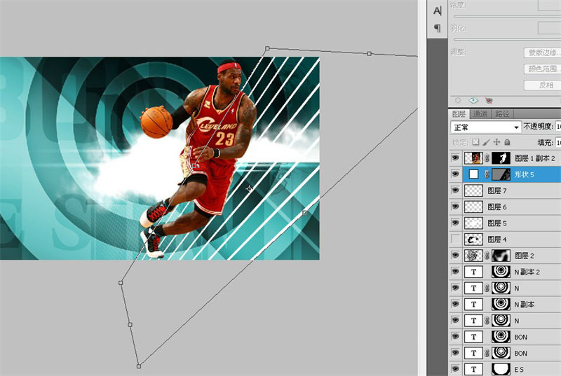 ps设计NBA篮球运动宣传海报(49)