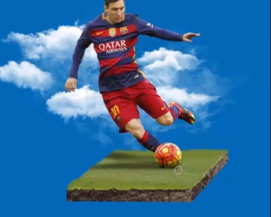 PS设计创意的足球主题海报(52)