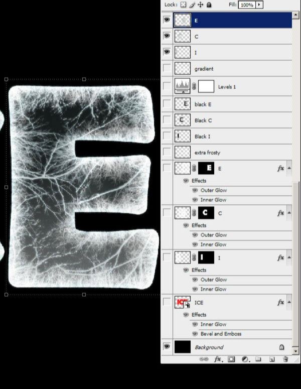 Photoshop设计超酷的冰雪字效果(16)