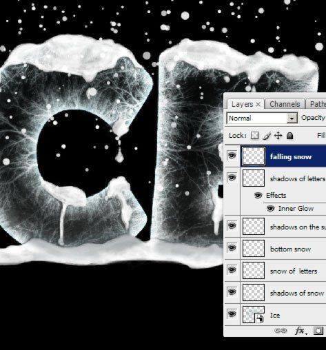Photoshop设计超酷的冰雪字效果(35)