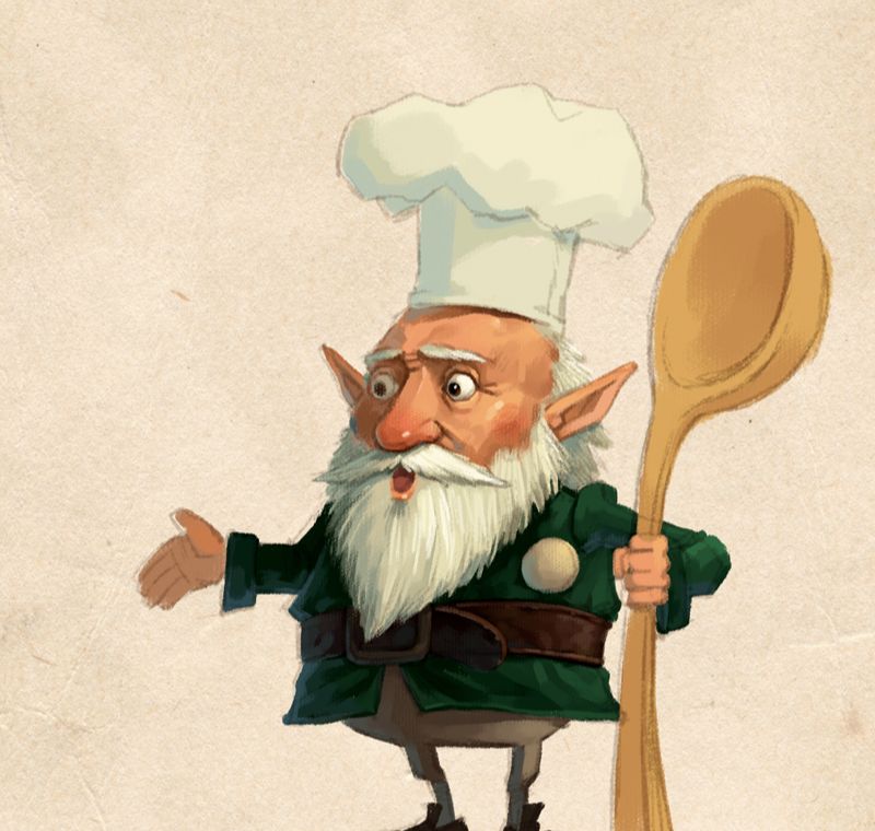 PS CS5绘制卡通厨师老头形像(6)
