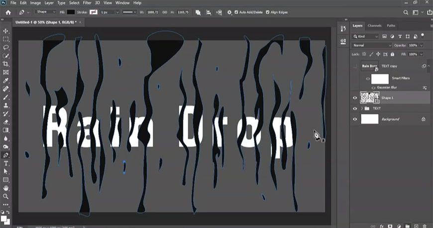 PS制作真实雨滴字效(7)
