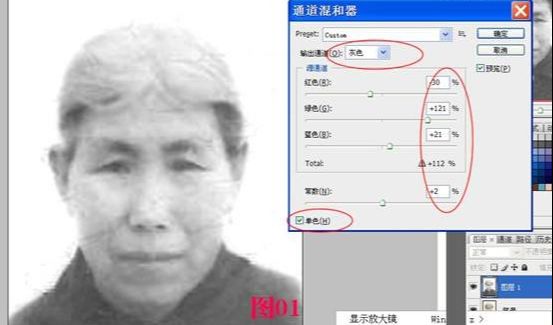 Photoshop修复带有身份证网纹的老照片(2)