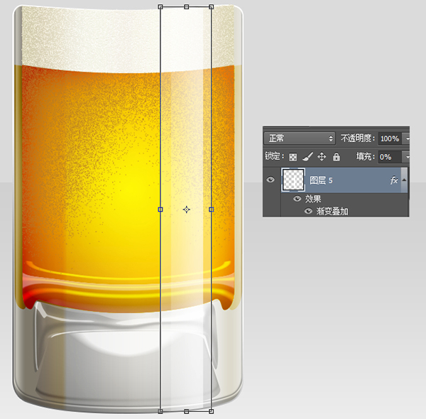 PS绘制一杯冰爽啤酒(40)