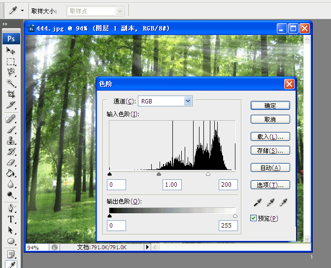 PS制作阳光透过树叶唯美意境散射特效(6)