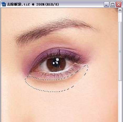 怎样用Photoshop CS3修复黑眼圈(2)