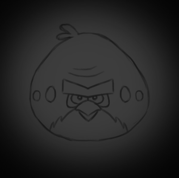 PS鼠绘一只愤怒的小鸟(2)