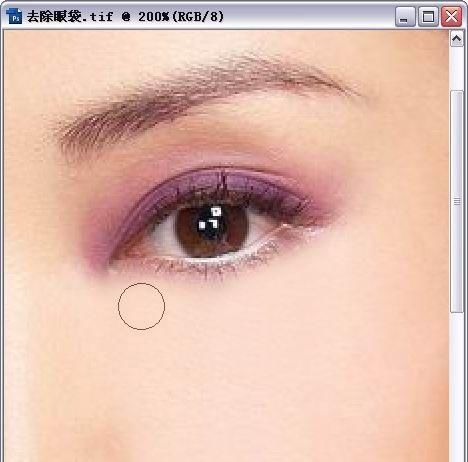 怎样用Photoshop CS3修复黑眼圈(6)