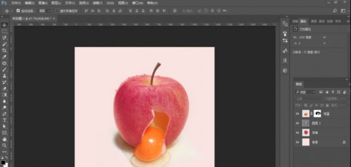 ps合成苹果鸡蛋图片教程(13)