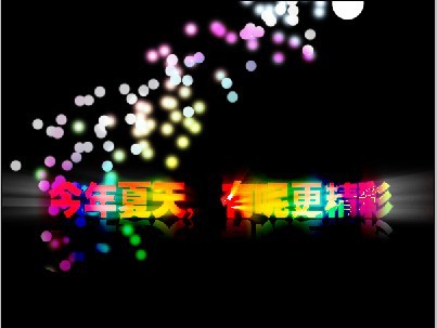 ps制作梦幻炫彩光斑文字效果教程