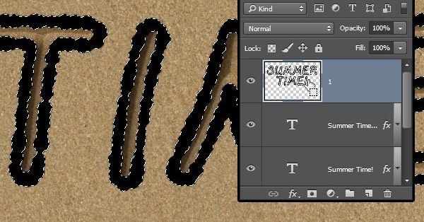 ps做写在沙滩上的文字效果(17)