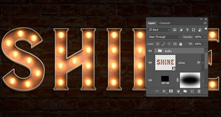 在PS中创建3D跑马灯灯泡标志文字效果(50)