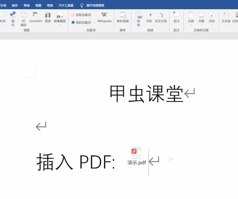 word中怎么插入pdf(5)