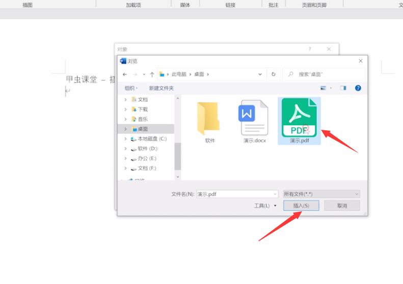 怎么在word里插入pdf(3)