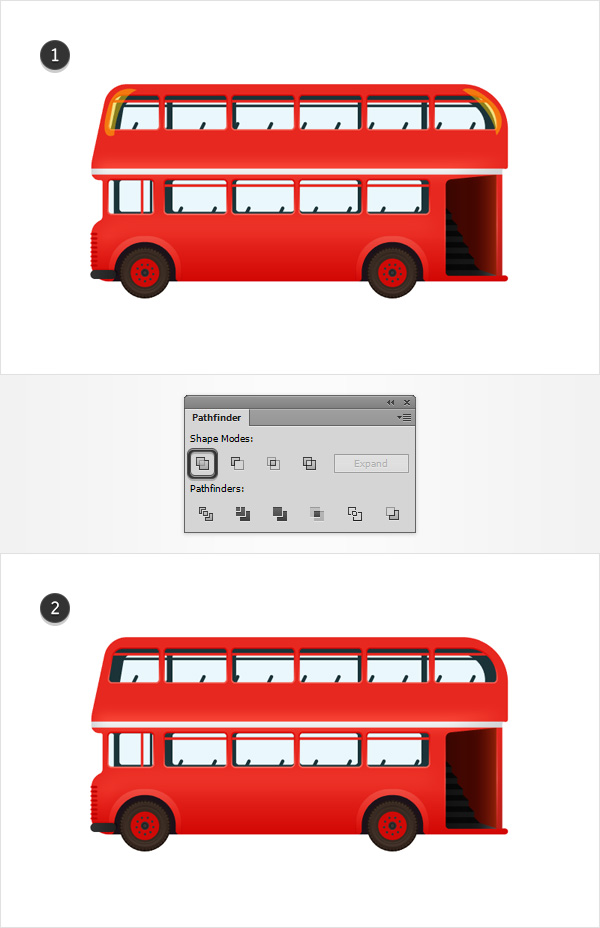 AI绘制细节丰富的红色大巴车(45)