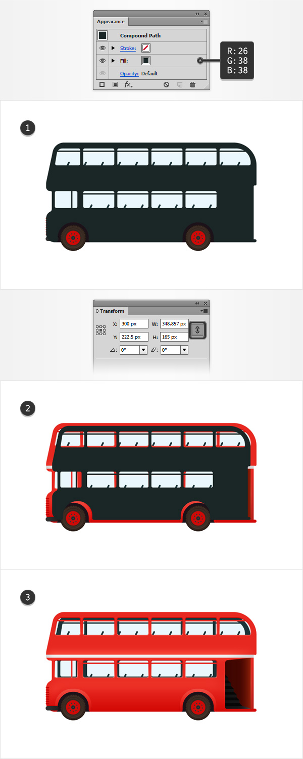 AI绘制细节丰富的红色大巴车(44)