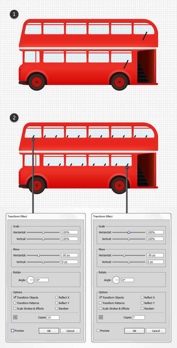 AI绘制细节丰富的红色大巴车(43)