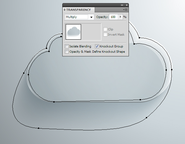 ai绘制一枚玻璃质感的云图标(23)