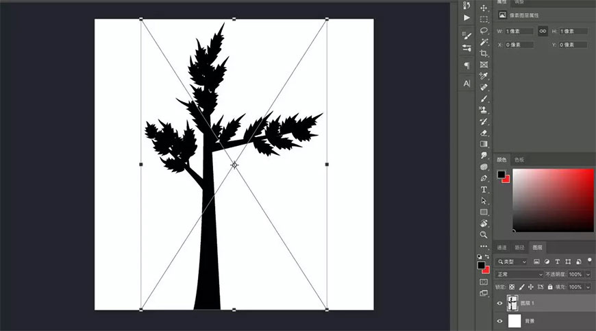 AI+PS用艺术笔刷绘制偏写实的树(16)