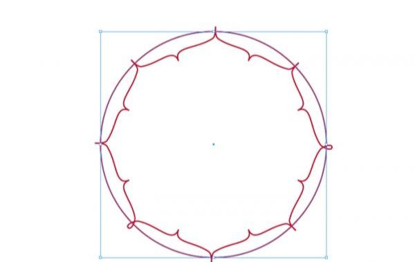 Illustrator制作八瓣莲花图案(10)
