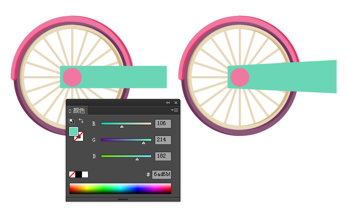 AI绘制一辆卡通风格的自行车(15)