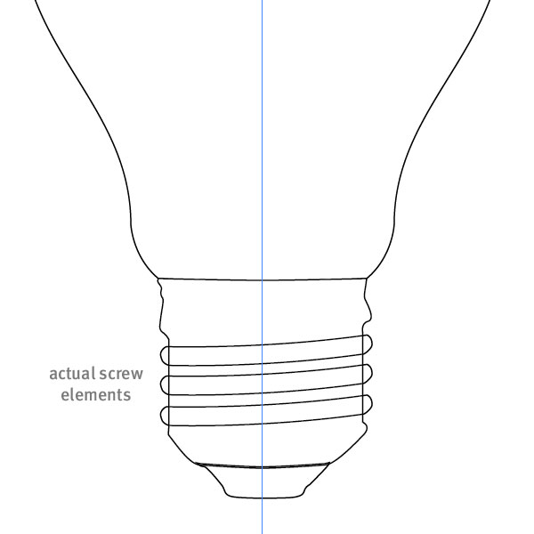 AI鼠绘:有钨丝的矢量白炽灯泡(5)