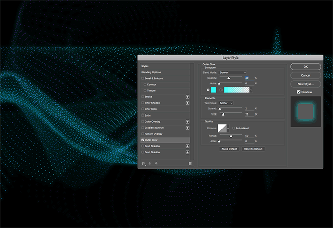 llustrator绘制抽象风格的粒子波特效教程(15)