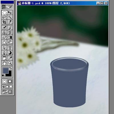 PS鼠绘透明杯中的蓝色蜡烛教程(9)