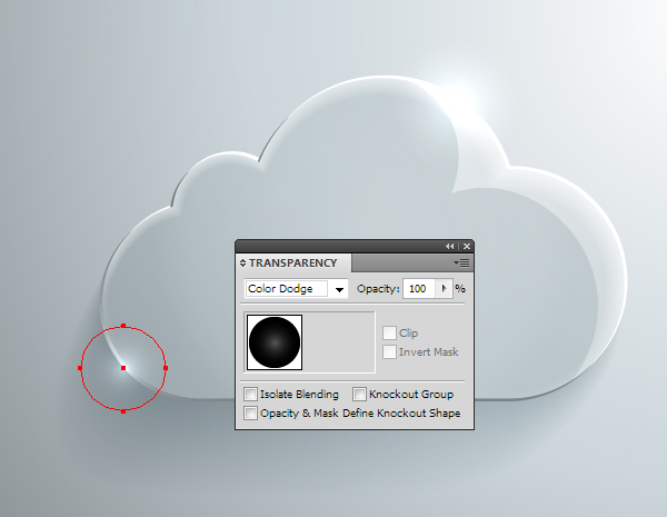ai绘制一枚玻璃质感的云图标(26)