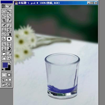 PS鼠绘透明杯中的蓝色蜡烛教程(13)