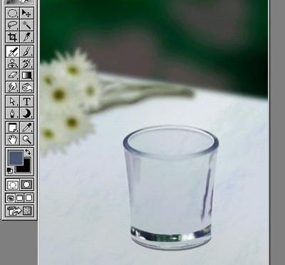 Photoshop鼠绘透明杯中的蓝色蜡烛(9)