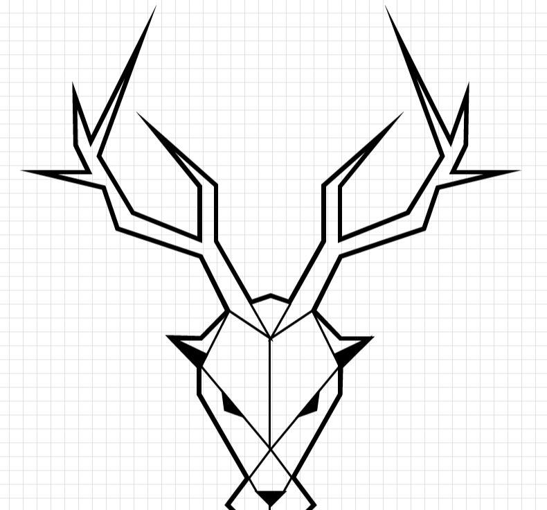 AI打造鹿型线条标志(14)