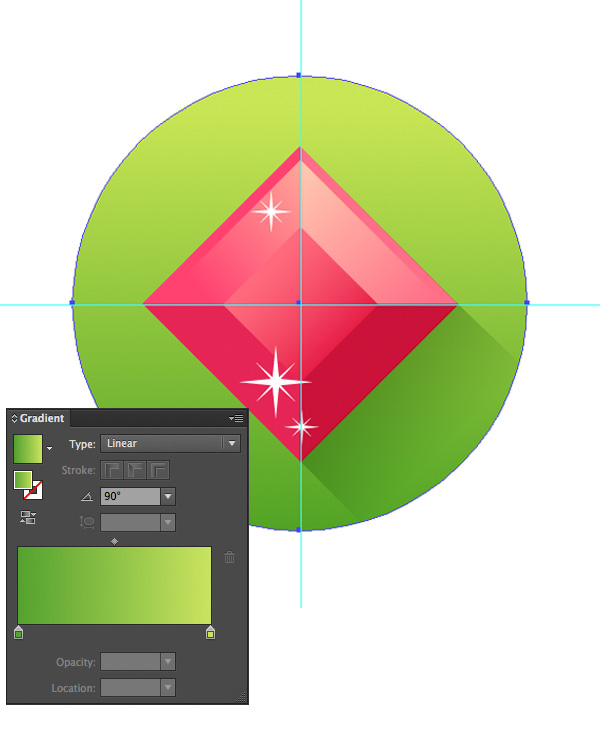AI绘制漂亮扁平化宝石图标(6)