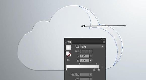 Illustrator绘制立体效果的白云云彩(13)
