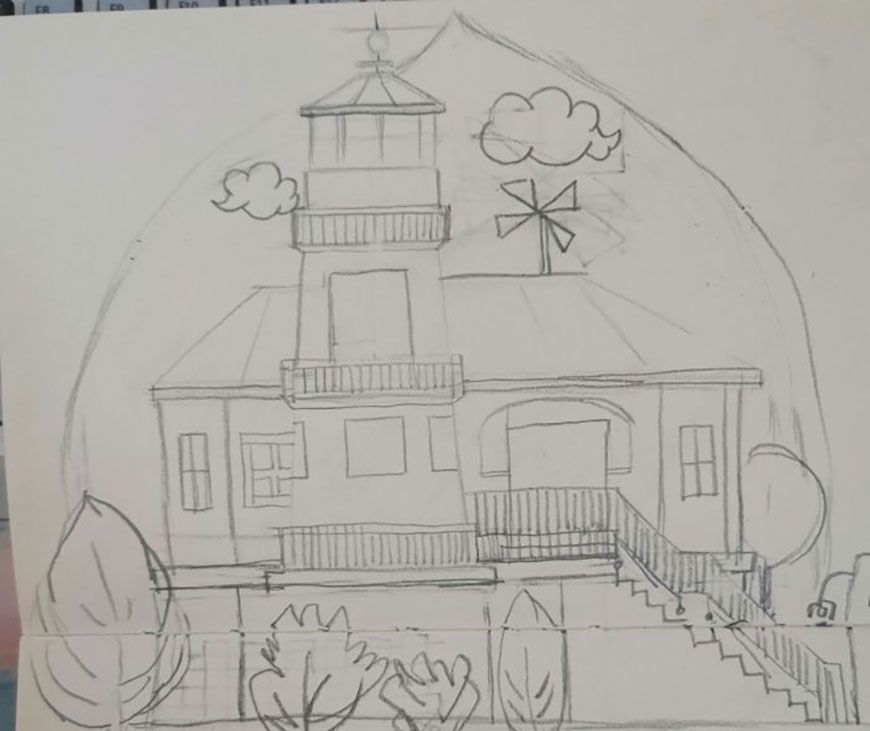 AI绘制渐变风格扁平建筑插画(8)