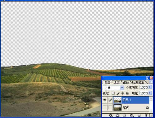 用Photoshop扭曲滤镜将平原变成丘陵(3)