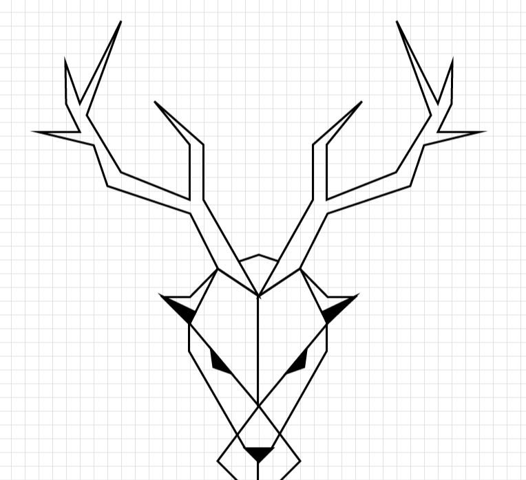 AI打造鹿型线条标志(11)