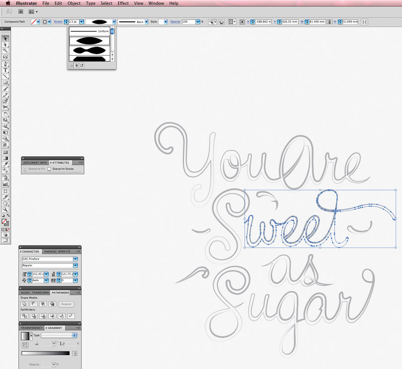 Illustrator制作巧克力字体教程(7)
