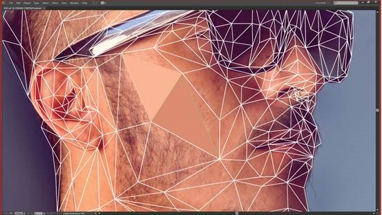 AI和PS制作low poly头像(15)