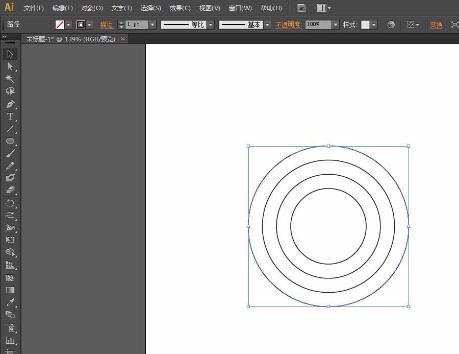 Illustrator技巧：3种方法教你AI画同心圆(2)