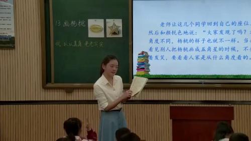 《 画杨桃》部编版语文二年级下册课堂教学视频实录-执教老师-李红飞