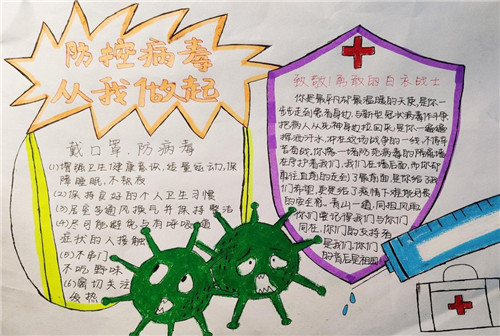 关于防控疫情的手抄报一等奖优秀作品