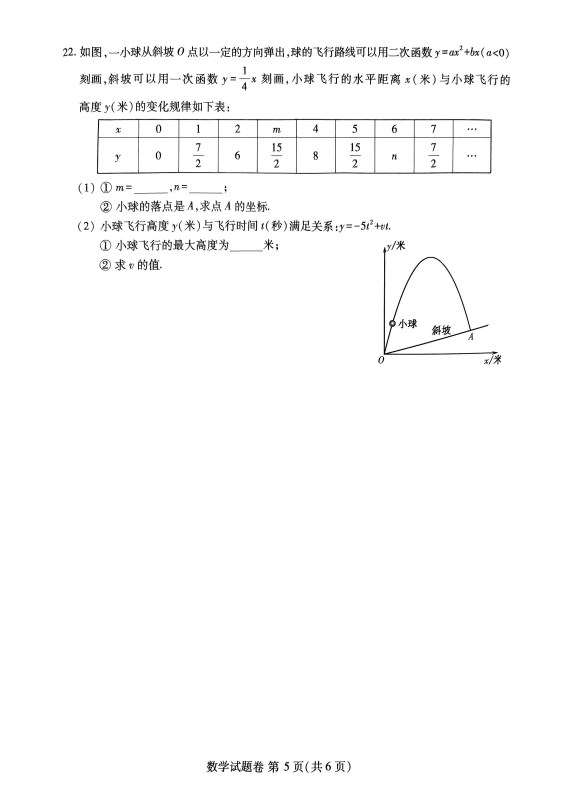 2024年江西中考数学真题试卷