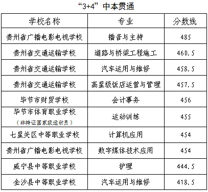 贵州毕节中考招生录取分数