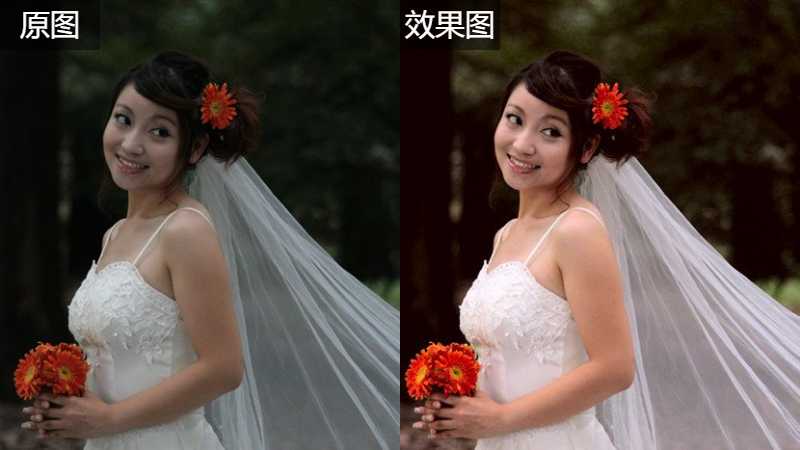 Photoshop使用LAB通道给婚纱照片调亮